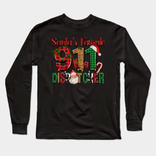 Santa's Favorite 911 Dispatcher Long Sleeve T-Shirt